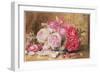 Pink and Red Roses in a Bowl-Mary Elizabeth Duffield-Framed Giclee Print