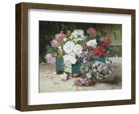 Pink and Red Roses-Eugene Henri Cauchois-Framed Giclee Print