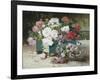 Pink and Red Roses-Eugene Henri Cauchois-Framed Giclee Print