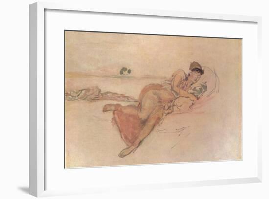 'Pink and Rose, The Mother's Sleep', c1895-James Abbott McNeill Whistler-Framed Giclee Print