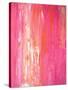 Pink and White Abstract Art Painting-T30Gallery-Stretched Canvas