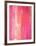 Pink and White Abstract Art Painting-T30Gallery-Framed Art Print