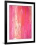 Pink and White Abstract Art Painting-T30Gallery-Framed Art Print