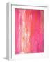 Pink and White Abstract Art Painting-T30Gallery-Framed Art Print