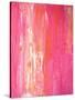 Pink and White Abstract Art Painting-T30Gallery-Stretched Canvas