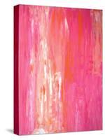 Pink and White Abstract Art Painting-T30Gallery-Stretched Canvas