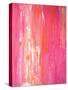 Pink and White Abstract Art Painting-T30Gallery-Stretched Canvas