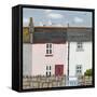 Pink and White Houses-Sophie Harding-Framed Stretched Canvas