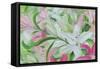 Pink and White Lilies I-Sandra Iafrate-Framed Stretched Canvas