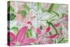 Pink and White Lilies II-Sandra Iafrate-Stretched Canvas