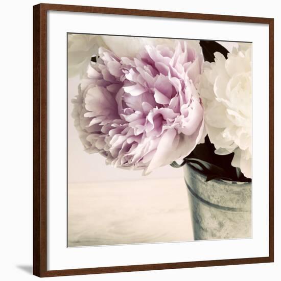 Pink and White Peonies in a Vase-Tom Quartermaine-Framed Giclee Print