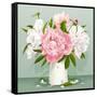 Pink and White Peony Bouquet-LisaShu-Framed Stretched Canvas