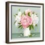 Pink and White Peony Bouquet-LisaShu-Framed Art Print