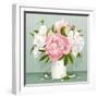 Pink and White Peony Bouquet-LisaShu-Framed Art Print