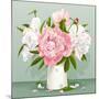 Pink and White Peony Bouquet-LisaShu-Mounted Art Print