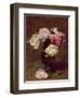 Pink and White Roses-Henri Fantin-Latour-Framed Premium Giclee Print