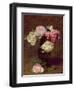 Pink and White Roses-Henri Fantin-Latour-Framed Premium Giclee Print