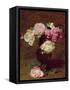 Pink and White Roses-Henri Fantin-Latour-Framed Stretched Canvas