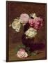 Pink and White Roses-Henri Fantin-Latour-Framed Giclee Print