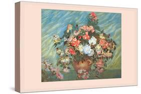 Pink and White Roses-Vincent van Gogh-Stretched Canvas