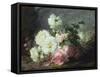 Pink and White Roses-Andre Perrachon-Framed Stretched Canvas