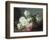 Pink and White Roses-Andre Perrachon-Framed Giclee Print