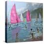 Pink and White Sails, Lefkas, 2007-Andrew Macara-Stretched Canvas