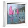 Pink and White Sails, Lefkas, 2007-Andrew Macara-Framed Giclee Print