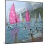 Pink and White Sails, Lefkas, 2007-Andrew Macara-Mounted Giclee Print