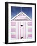Pink and White Striped Beach Hut, Felixstowe, Suffolk, England, United Kingdom, Europe-Mark Sunderland-Framed Photographic Print