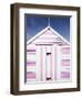 Pink and White Striped Beach Hut, Felixstowe, Suffolk, England, United Kingdom, Europe-Mark Sunderland-Framed Photographic Print