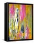 Pink and Yellow Abstract Art Painting-T30Gallery-Framed Stretched Canvas