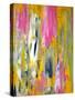 Pink and Yellow Abstract Art Painting-T30Gallery-Stretched Canvas