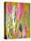 Pink and Yellow Abstract Art Painting-T30Gallery-Stretched Canvas