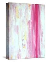 Pink and Yellow Abstract Art Painting-T30Gallery-Stretched Canvas