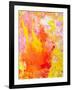 Pink and Yellow Abstract Art Painting-T30Gallery-Framed Art Print