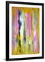 Pink and Yellow Abstract Art Painting-T30Gallery-Framed Art Print