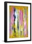 Pink and Yellow Abstract Art Painting-T30Gallery-Framed Art Print