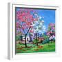 Pink and Yellow Blossoms on a Blue Sky-Patty Baker-Framed Art Print