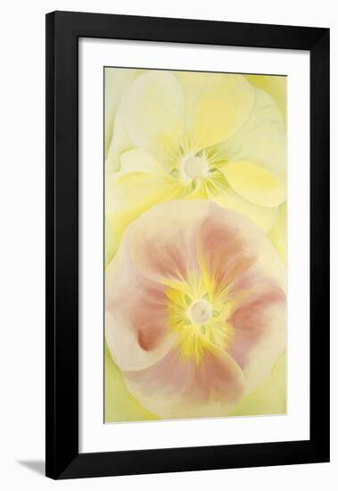 Pink and Yellow Hollyhocks, 1952-Georgia O'Keeffe-Framed Art Print