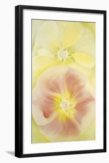 Pink and Yellow Hollyhocks, c.1952-Georgia O'Keeffe-Framed Art Print