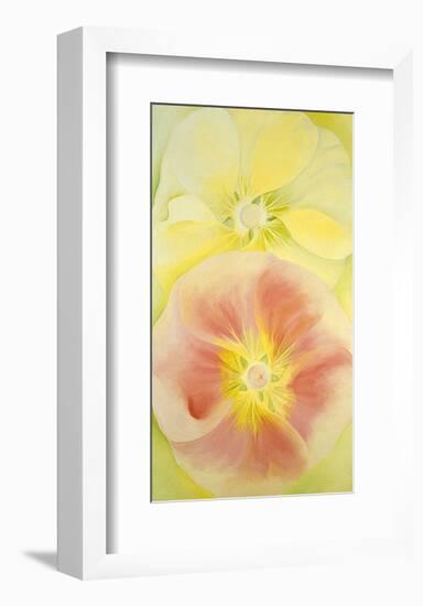 Pink and Yellow Hollyhocks, c.1952-Georgia O'Keeffe-Framed Art Print