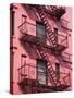 Pink Apartment Building in Soho District, Downtown Manhattan, New York City, New York, USA-Richard Cummins-Stretched Canvas