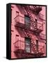 Pink Apartment Building in Soho District, Downtown Manhattan, New York City, New York, USA-Richard Cummins-Framed Stretched Canvas