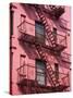 Pink Apartment Building in Soho District, Downtown Manhattan, New York City, New York, USA-Richard Cummins-Stretched Canvas