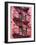 Pink Apartment Building in Soho District, Downtown Manhattan, New York City, New York, USA-Richard Cummins-Framed Photographic Print