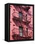 Pink Apartment Building in Soho District, Downtown Manhattan, New York City, New York, USA-Richard Cummins-Framed Stretched Canvas