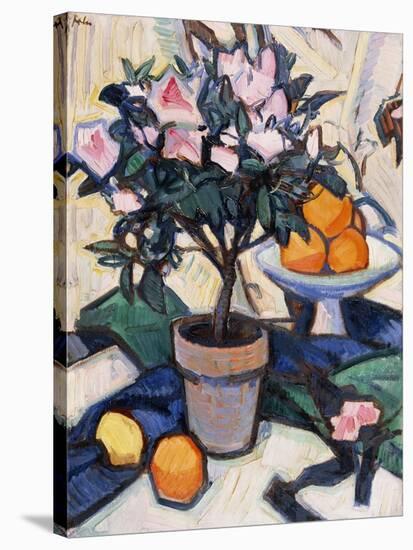 Pink Azalea and Oranges, C.1913-Samuel John Peploe-Stretched Canvas