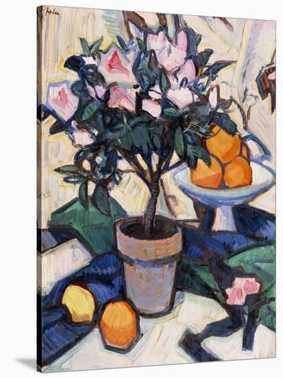 Pink Azalea and Oranges, C.1913-Samuel John Peploe-Stretched Canvas