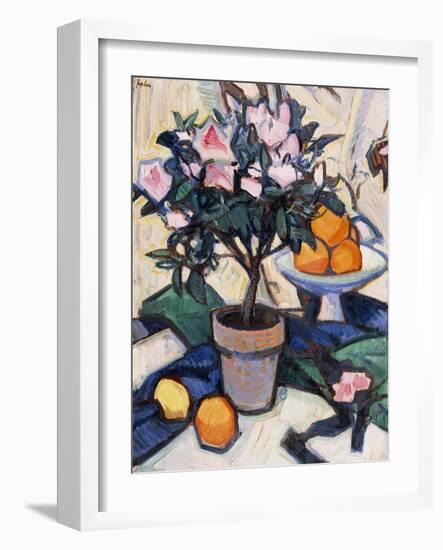 Pink Azalea and Oranges, C.1913-Samuel John Peploe-Framed Giclee Print